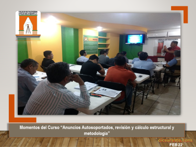 Fotografía 2 de 6 del álbum Curso Anuncios Autosoportados, Revisión Y Cálculo Estructural Y Metodología
